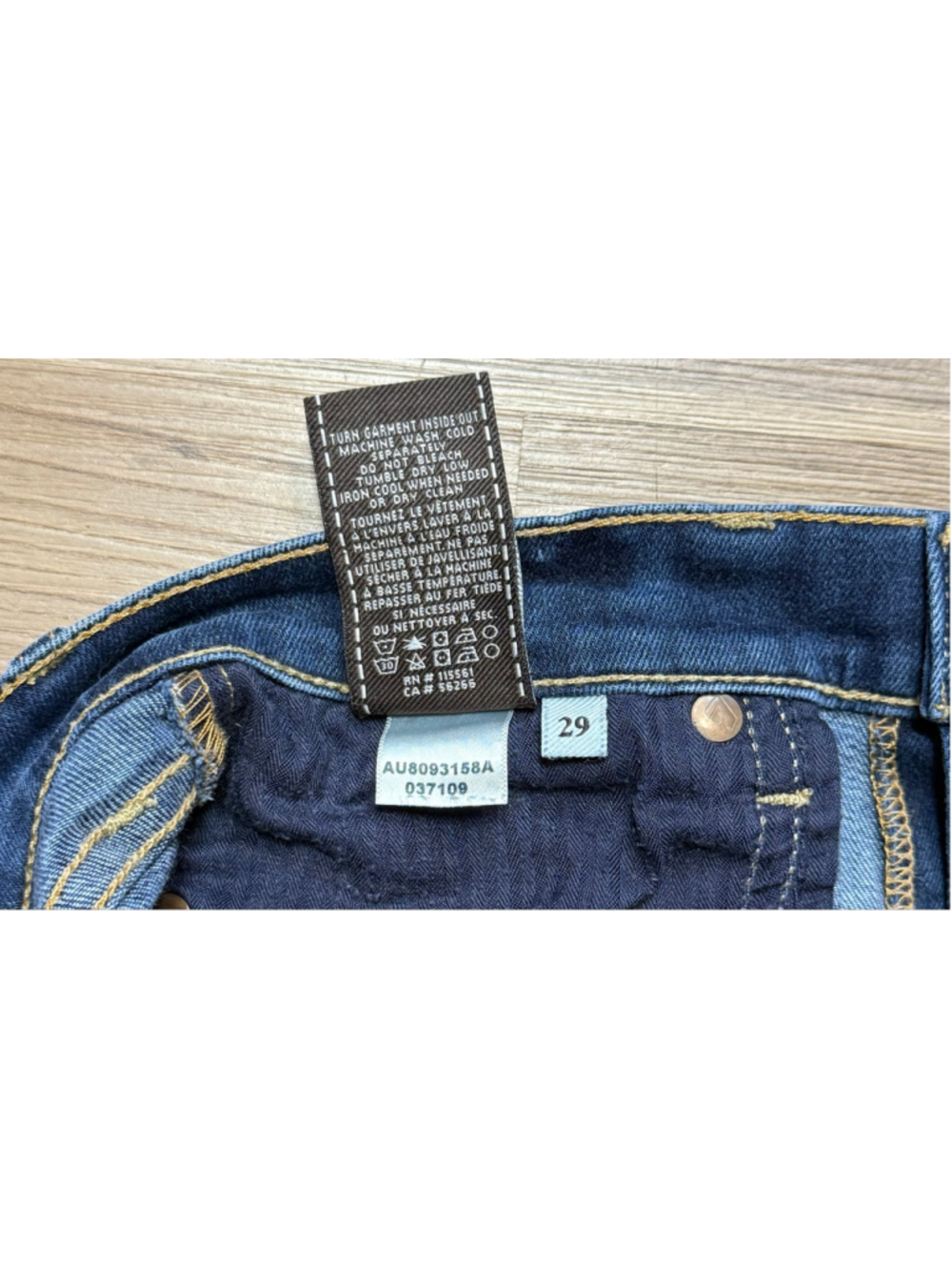 Women's 7 For All Mankind Cropped Skinny Jeans Blue Size 29 - Picture 7 of 10